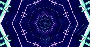 Kusursuz tünel video vj ekran koruyucu canlı renkler ve dinamik desenlerle görsel bir deneyim yaratıyor