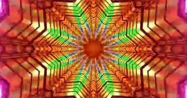 Colorful tunnel video loop screensaver creates vibrant and engaging visuals for digital displays