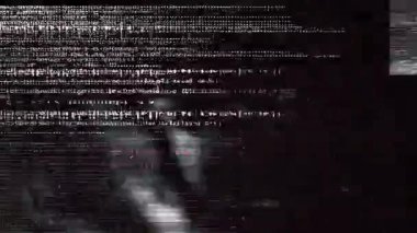 Yatay Çizgilerle Siyah ve Beyaz Ekran Arızası