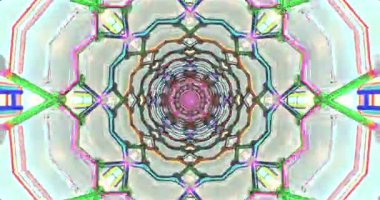 Colorful tunnel video loop creates a mesmerizing seamless experience with vibrant patterns and dynamic shapes for relaxation or entertainment