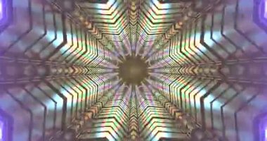 Colorful tunnel video loop screensaver creates vibrant and engaging visuals for digital displays