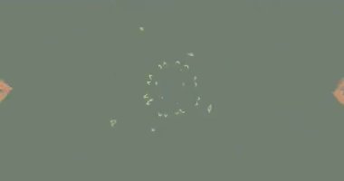 Seamless tunnel video loop features vibrant green patterns in motion with a captivating design