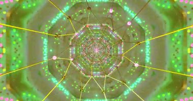 Canlı renkler ve ışıklarla büyüleyici bir tünel döngüsü