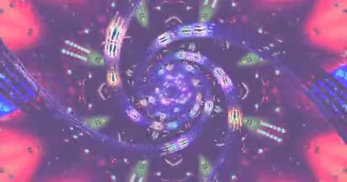 Mesmerizing tunnel video loop with vibrant colors and seamless motion for captivating screensaver experience