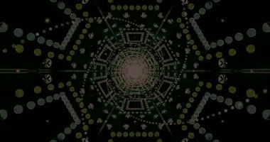 Seamless tunnel video loop for dynamic screensaver experience with vibrant colors and shapes