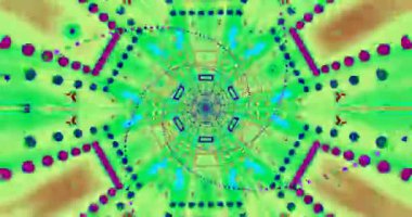 Vibrant tunnel video loop creates an engaging visual experience with colorful patterns and seamless motion