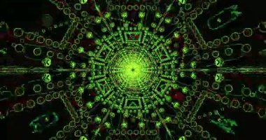 Vibrant tünel video vj ekran koruyucu sorunsuz geçişler ve dinamik kalıplarla görsel bir deneyim yaratıyor