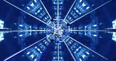 Tunnel video loop with lights and abstract patterns creating a seamless visual experience