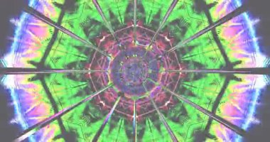 Colorful tunnel video loop creating a mesmerizing visual experience for relaxation or entertainment in digital displays