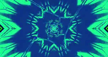 Vibrant green geometric tunnel video loop creates a mesmerizing visual experience for relaxation and entertainment