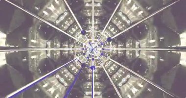 Tunnel video loop with lights and abstract patterns creating a seamless visual experience