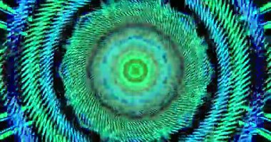 Görsel deneyim için canlı renklere ve dinamik desenlere sahip kusursuz tünel video vj ekran koruyucusu