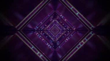 Işıl ışıl parlayan ışıklarla parlak renkli tünel döngüsü bir Im oluşturur