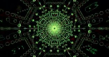 Vibrant tünel video vj ekran koruyucu sorunsuz geçişler ve dinamik kalıplarla görsel bir deneyim yaratıyor