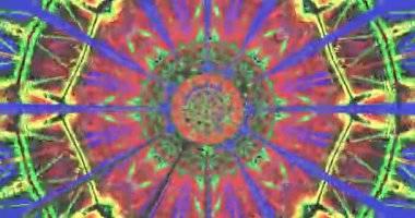 Vivid tunnel video loop with bright colors and dynamic patterns for mesmerizing screensaver experience