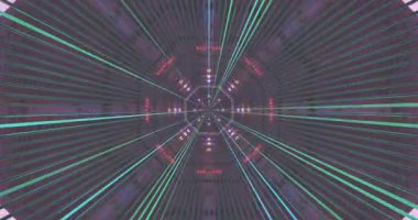 Renkli tünel vj ekran koruyucu kusursuz hareket ve canlı ışık desenleri ile görsel bir deneyim yaratıyor