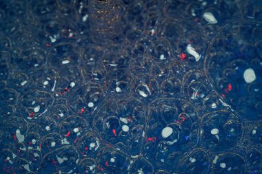 Renkli baloncukların ve dokuların soyut deseni