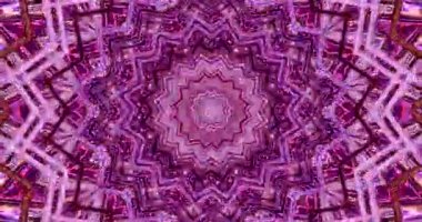 Abstract Intricate Purple and Pink Kaleidoscope Star