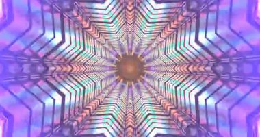 Colorful tunnel video loop creating a seamless motion experience with vibrant lines and shades