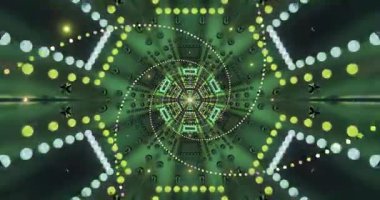 Yeşil ışık ve girdap şeklindeki soyut desenler