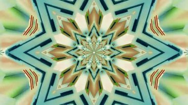 Yıldız şeklini andıran renkli geometrik desen