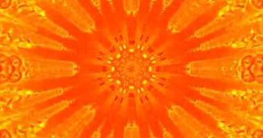 Parlak turuncu ve sarı renkli soyut desen