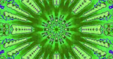 Canlı yeşil renkler ve şekiller içeren soyut desen