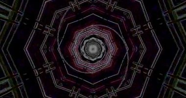 Karmaşık çizgiler ve şekiller içeren soyut geometrik desen