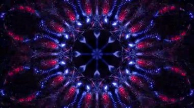 Kaleydoskop tasarımına benzeyen renkli soyut desen