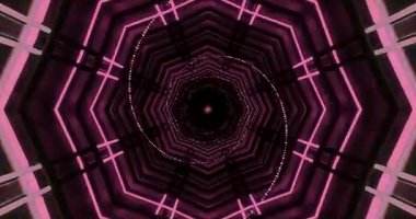 Vivid seamless tunnel video loop dynamic screensaver in vibrant colors