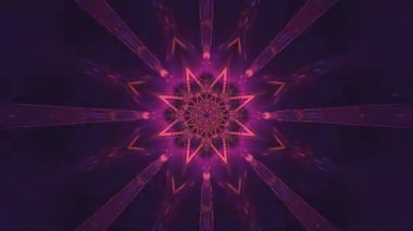 Merkezden dışarıya doğru yayılan renkli soyut desen