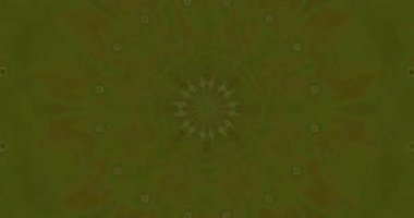 Dark Olive Green Kaleidoscopic Mandala Pattern Background