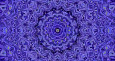Dark Abstract Radial Kaleidoscope Pattern with Purple and Green Center