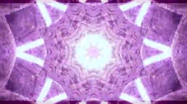 Bright Purple and White Radial Kaleidoscope Pattern with Central Glow