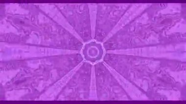 Merkezden dışarıya doğru yayılan soyut mor desen