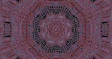 Karmaşık şekiller ve canlı renkler içeren soyut desen