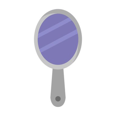 Oval el aynası mor rengi yansıtıyor