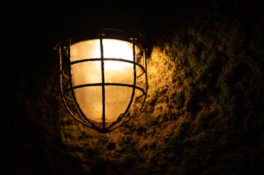 Taş duvara monte edilmiş aydınlatma armatürü, kapat