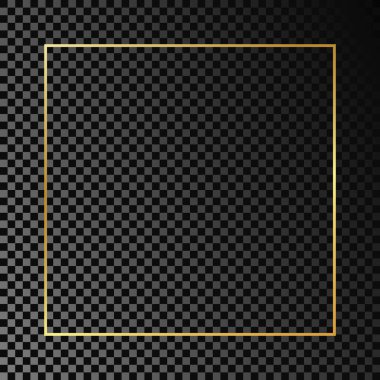 Altın parlayan kare çerçeve