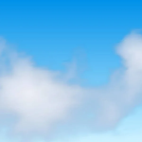 Fond Naturel Avec Nuage Sur Ciel Bleu Nuage Réaliste Sur — Image vectorielle