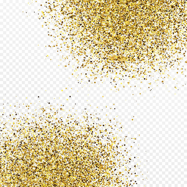 Gold glitter celebratory confetti background