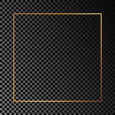 Altın parlayan kare çerçeve