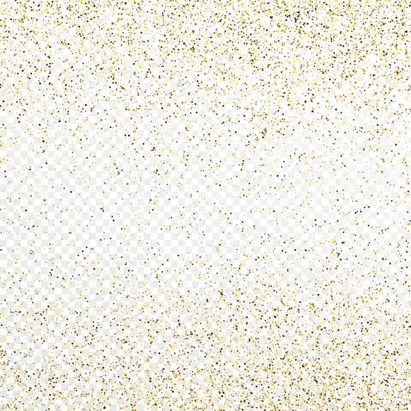 Золотой Блестки Конфетти Фон Изолирован Белом Прозрачном Фоне Праздничная Текстура — стоковый вектор