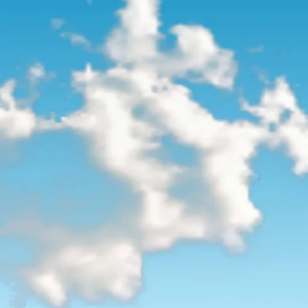 Fondo Natural Con Nube Cielo Azul Nube Realista Sobre Fondo — Archivo Imágenes Vectoriales