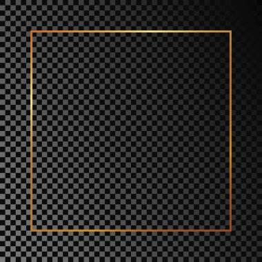 Altın parlayan kare çerçeve