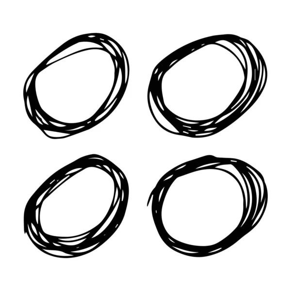 Ručně kreslený kruh čmáranice — Stockový vektor