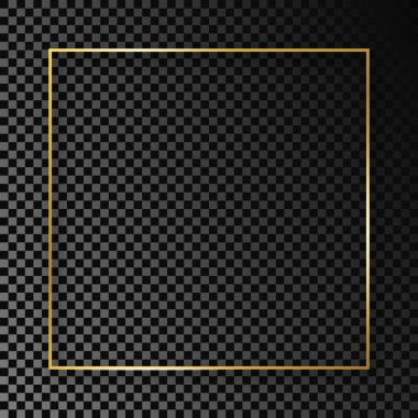 Altın parlayan kare çerçeve