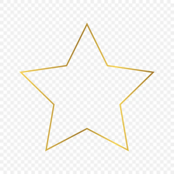 Золотая рамка в форме звезды — стоковый вектор