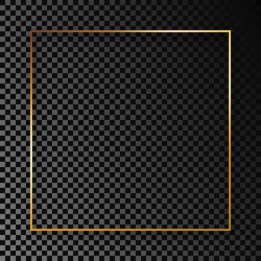 Altın parlayan kare çerçeve