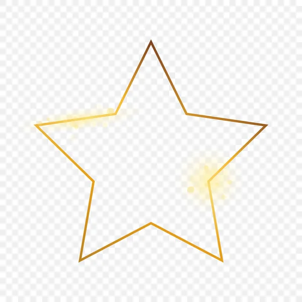 Золота сяюча рамка зірки — стоковий вектор